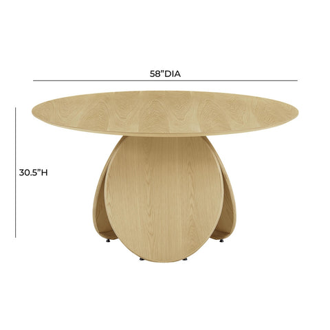 Emil Natural Oak Round Dining Table Model: TOV-D68762