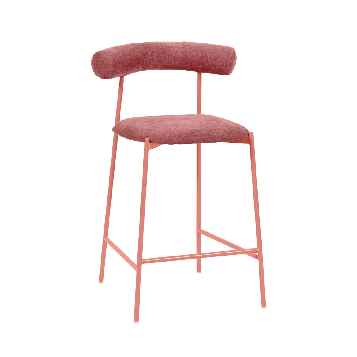 Liliana Mauve Performance Velvet Counter Stool Model: TOV-D68767
