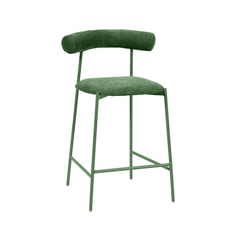 Liliana Forest Green Performance Velvet Counter Stool Model: TOV-D68769