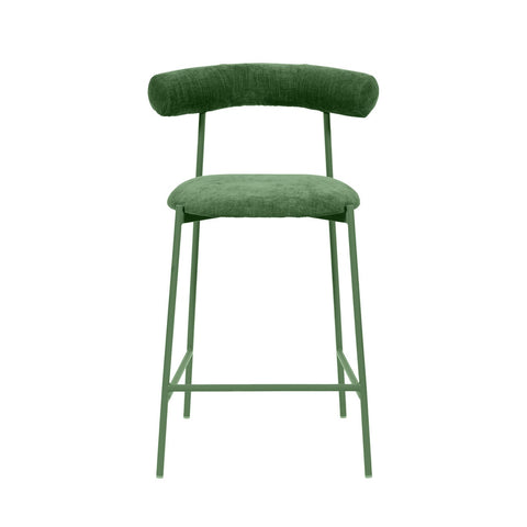 Liliana Forest Green Performance Velvet Counter Stool Model: TOV-D68769