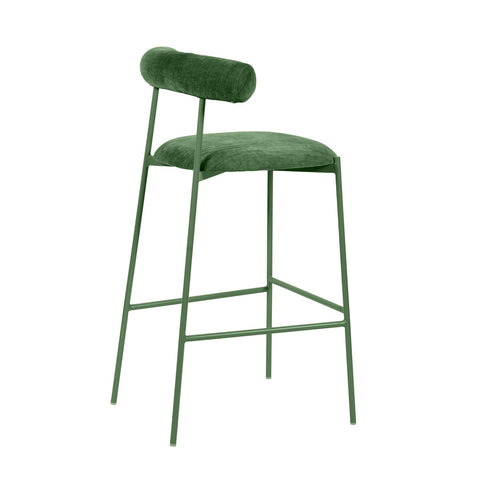 Liliana Forest Green Performance Velvet Bar Stool Model: TOV-D68770