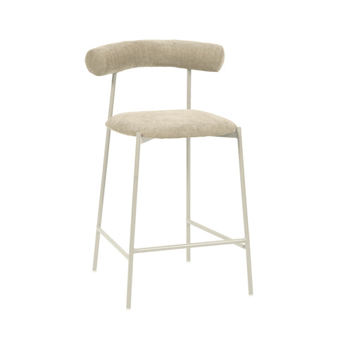 Liliana Taupe Performance Velvet Counter Stool Model: TOV-D68771