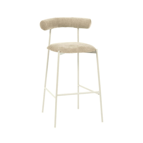 Liliana Taupe Performance Velvet Bar Stool Model: TOV-D68772