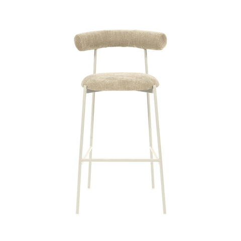 Liliana Taupe Performance Velvet Bar Stool Model: TOV-D68772