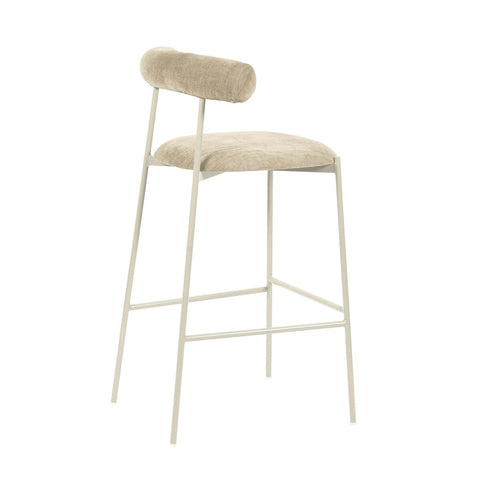 Liliana Taupe Performance Velvet Bar Stool Model: TOV-D68772