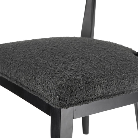 Palla Black Performance Boucle Dining Chair Model: TOV-D68818