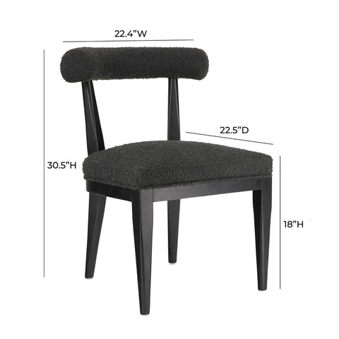 Palla Black Performance Boucle Dining Chair Model: TOV-D68818