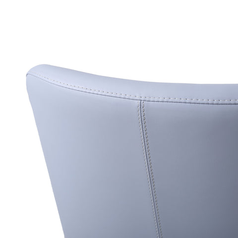 Maven Lavender Mist Performance Vegan Leather and Rose Gold Adjustable Swivel Stool Model: TOV-D68828