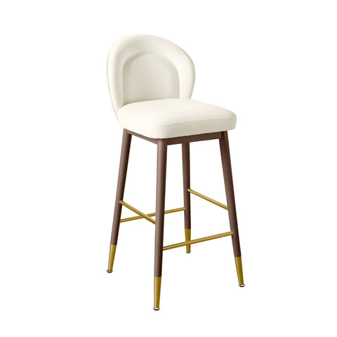 Hailey Cream Velvet Barstool Model: TOV-D68843