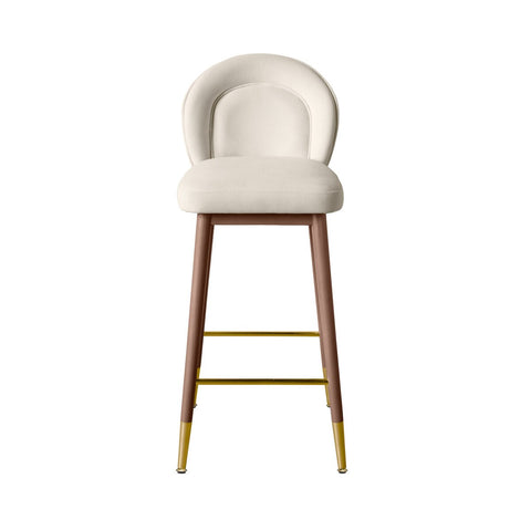 Hailey Cream Velvet Barstool Model: TOV-D68843