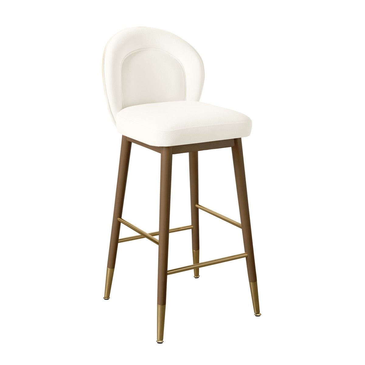 Hailey Cream Velvet Counter Stool Model: TOV-D68844