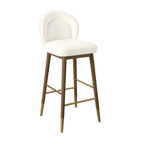 Hailey Cream Velvet Counter Stool Model: TOV-D68844