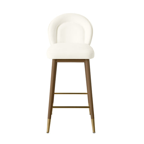 Hailey Cream Velvet Counter Stool Model: TOV-D68844