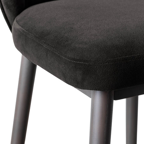 Hailey Charcoal Grey Velvet Counter Stool Model: TOV-D68846