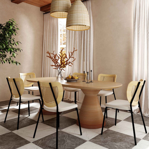 Nessie Natural Rattan Dining Chair - Set of 2 Model: TOV-D68874