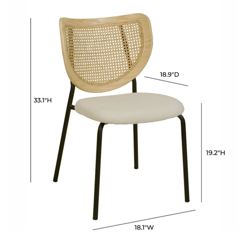 Nessie Natural Rattan Dining Chair - Set of 2 Model: TOV-D68874