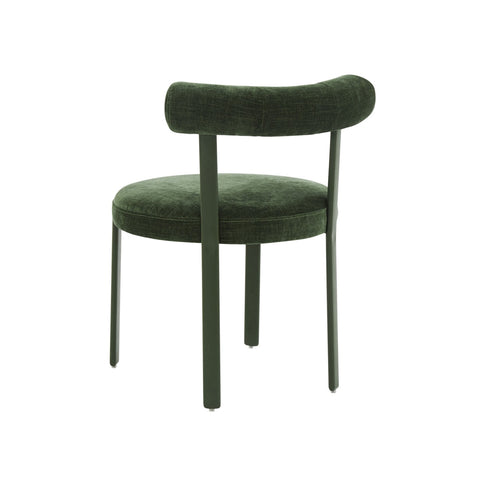 Margaret Forest Green Performance Chenille Bolster Back Dining Chair Model: TOV-D68910