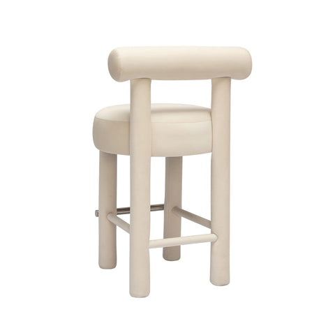 Carmel Cream Velvet Counter Stool Model: TOV-D68981