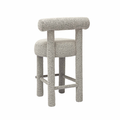 Carmel Black & White Performance Boucle Counter Stool Model: TOV-D68982