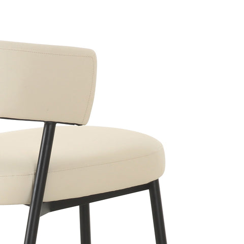 Maxine Cream Performance Vegan Leather Dining Chair Model: TOV-D68993