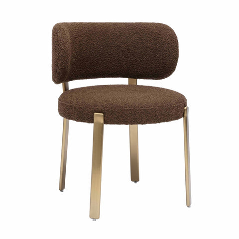 Margaret Chocolate Brown Performance Boucle Dining Chair Model: TOV-D68996