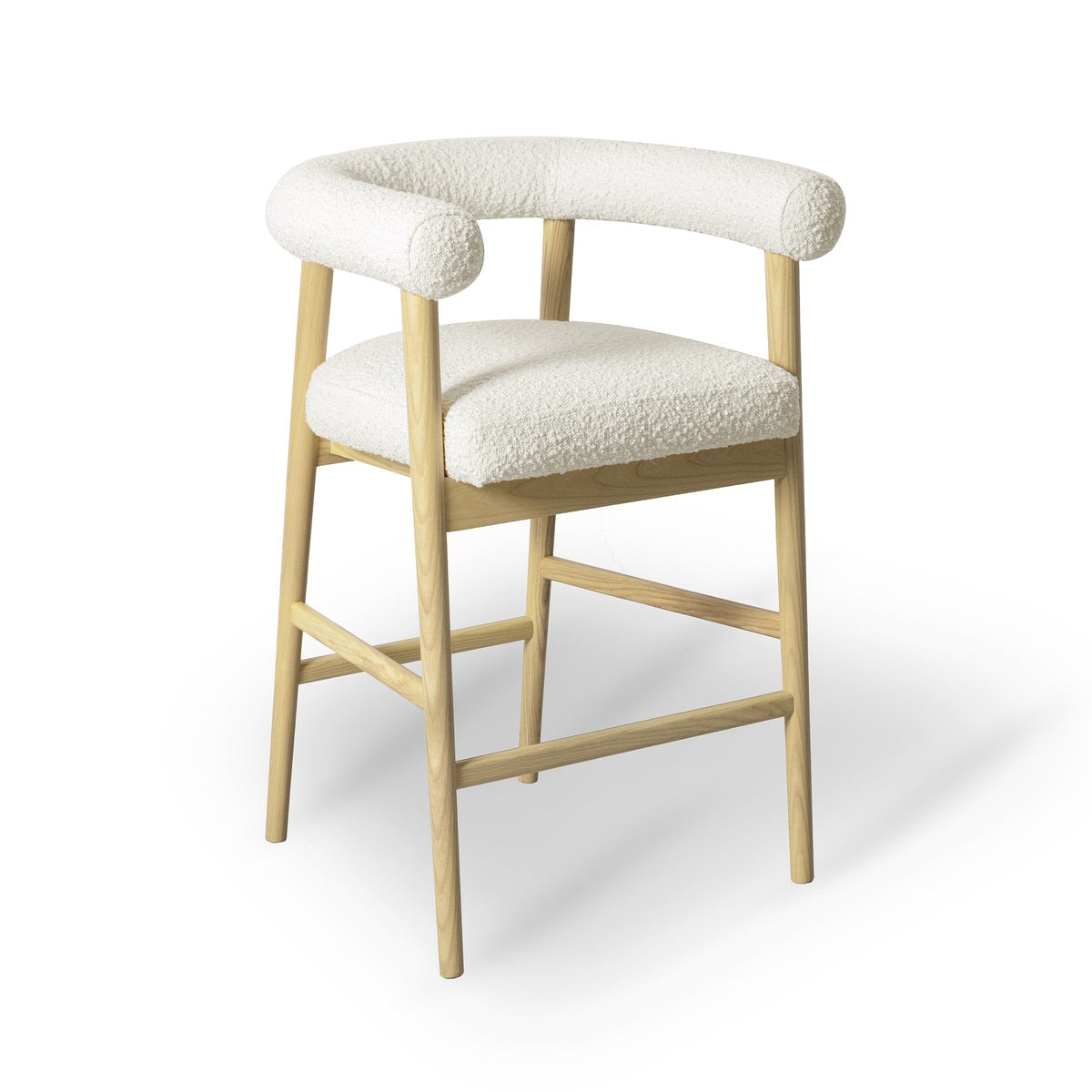 Spara Cream Performance Boucle Counter Stool Model: TOV-D68998