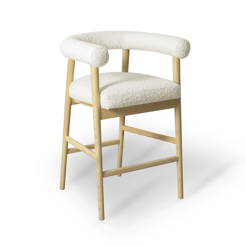 Spara Cream Performance Boucle Counter Stool Model: TOV-D68998