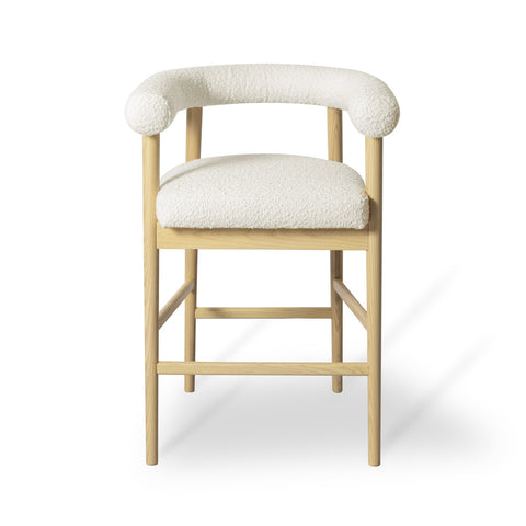 Spara Cream Performance Boucle Counter Stool Model: TOV-D68998