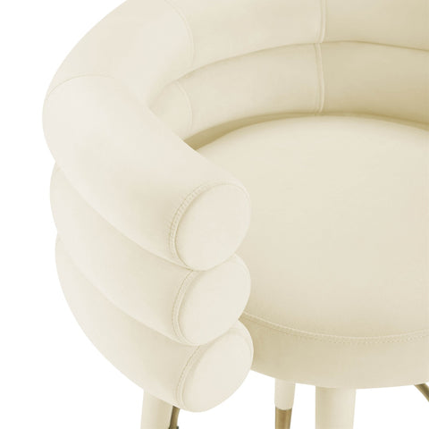 Betty Cream Velvet Barstool Model: TOV-D69022