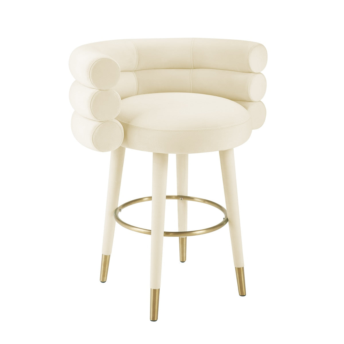 Betty Cream Velvet Counter Stool Model: TOV-D69023