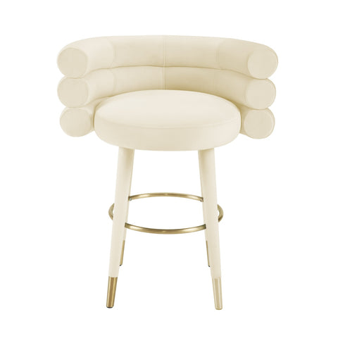 Betty Cream Velvet Counter Stool Model: TOV-D69023