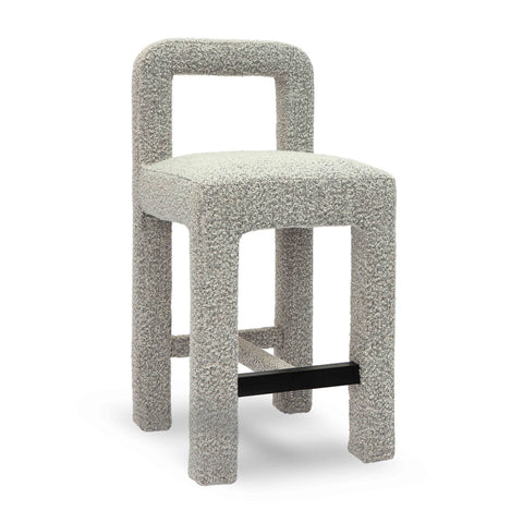 Hazel Grey Boucle Counter Stool Model: TOV-D69042