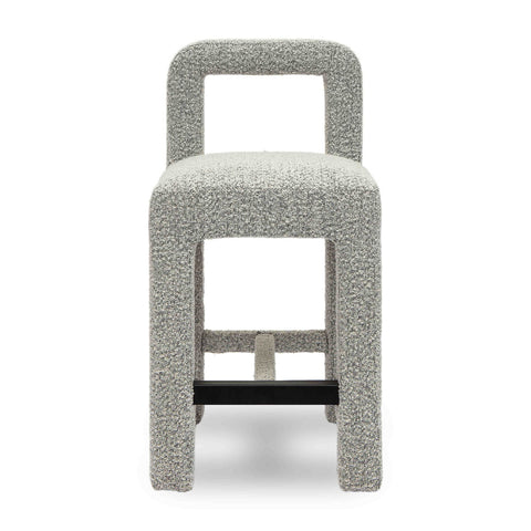 Hazel Grey Boucle Counter Stool Model: TOV-D69042