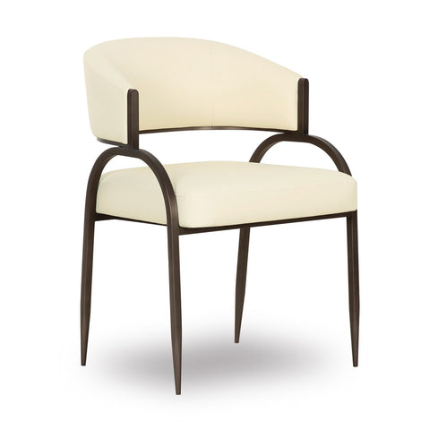 Tatum Cream Performance Vegan Leather Dining Chair Model: TOV-D69051