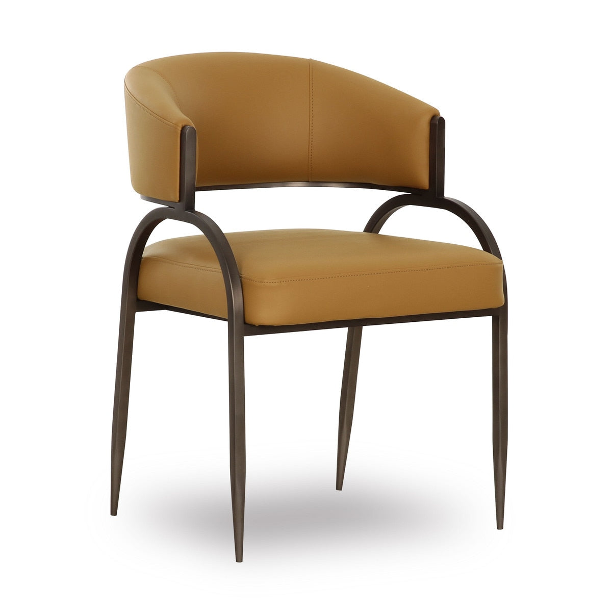 Tatum Tan Performance Vegan Leather Dining Chair Model: TOV-D69052