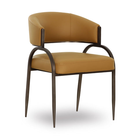 Tatum Tan Performance Vegan Leather Dining Chair Model: TOV-D69052
