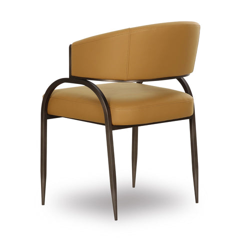 Tatum Tan Performance Vegan Leather Dining Chair Model: TOV-D69052
