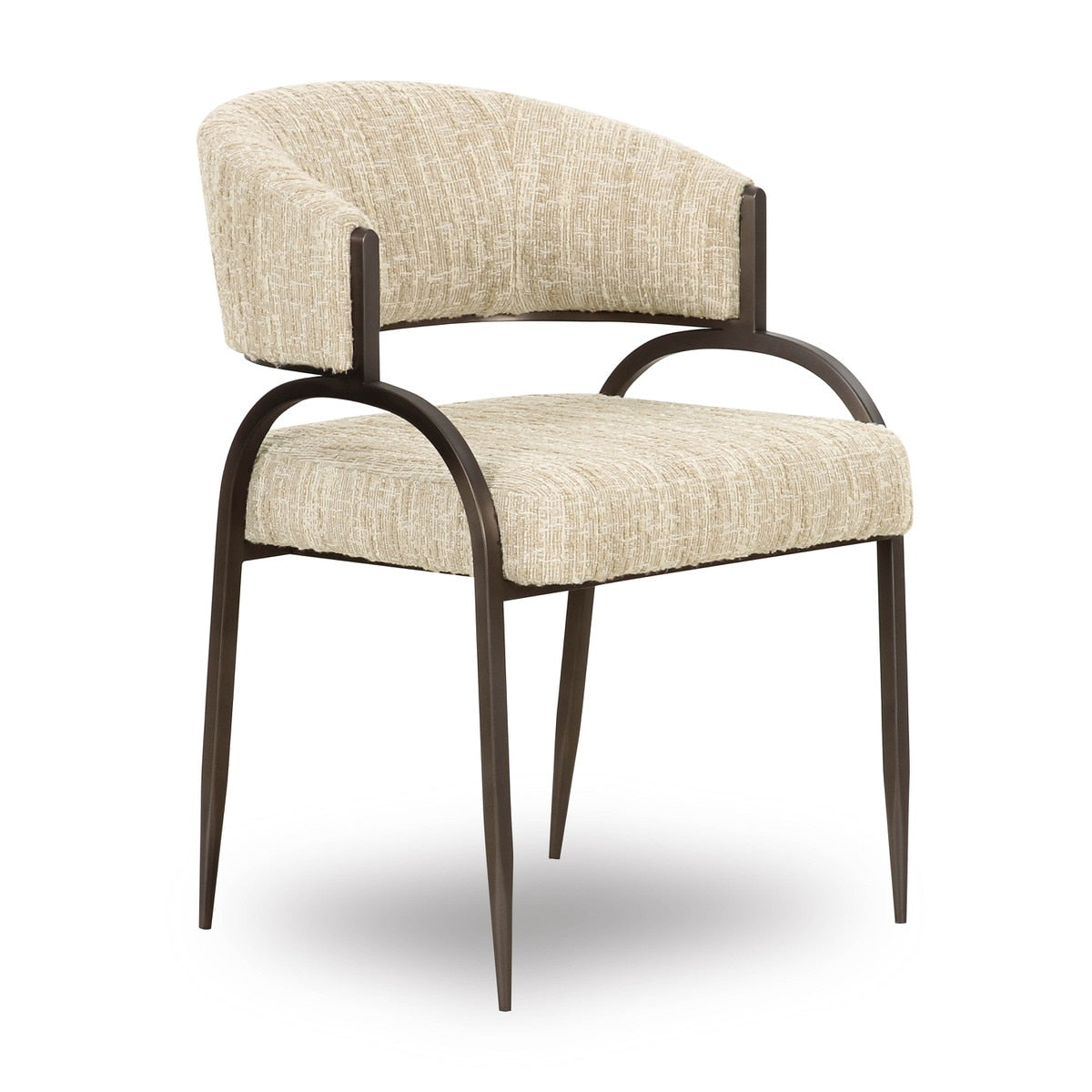 Tatum Taupe Textured Performance Boucle Dining Chair Model: TOV-D69053