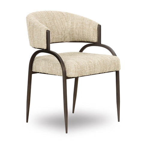 Tatum Taupe Textured Performance Boucle Dining Chair Model: TOV-D69053