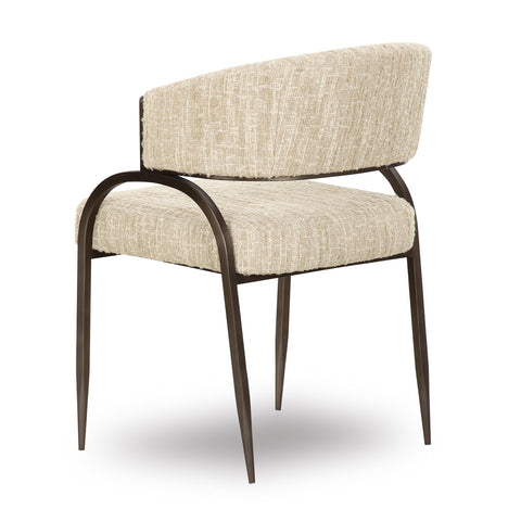 Tatum Taupe Textured Performance Boucle Dining Chair Model: TOV-D69053