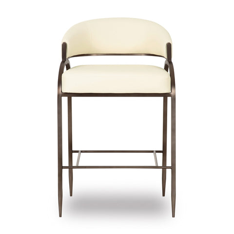 Tatum Cream Performance Vegan Leather Counter Stool Model: TOV-D69054