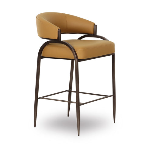 Tatum Tan Performance Vegan Leather Counter Stool Model: TOV-D69055