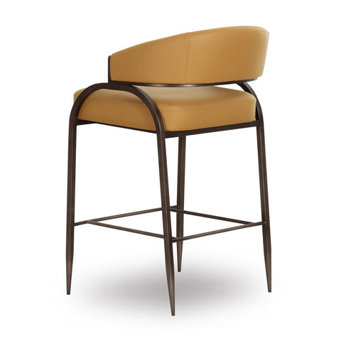 Tatum Tan Performance Vegan Leather Counter Stool Model: TOV-D69055