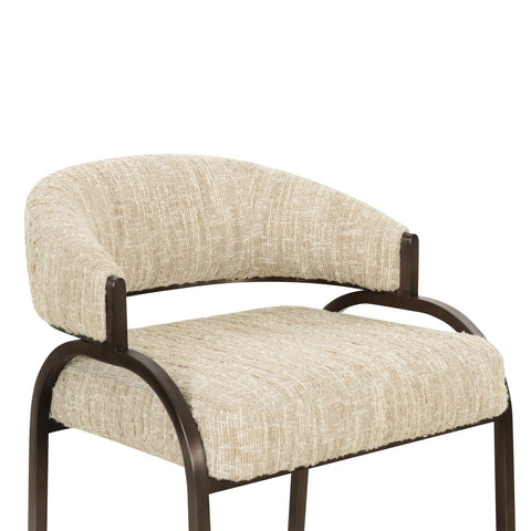 Tatum Taupe Textured Performance Boucle Counter Stool Model: TOV-D69056