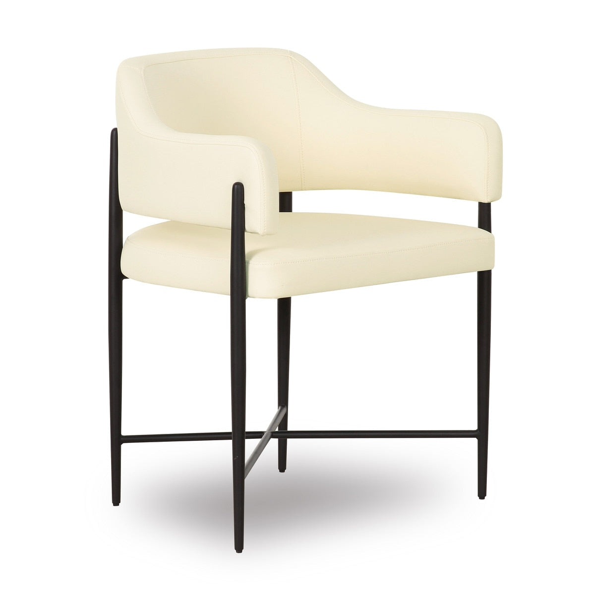 Sezanne Cream Vegan Leather Dining Chair Model: TOV-D69057