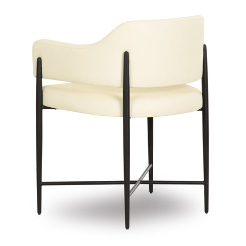 Sezanne Cream Vegan Leather Dining Chair Model: TOV-D69057