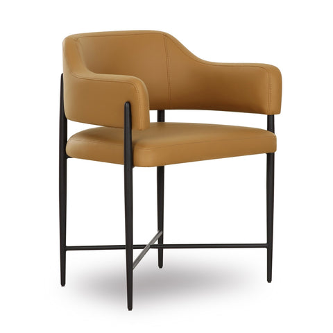 Sezanne Tan Vegan Leather Dining Chair Model: TOV-D69058