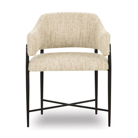 Sezanne Taupe Textured Performance Boucle Dining Chair Model: TOV-D69059