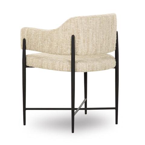 Sezanne Taupe Textured Performance Boucle Dining Chair Model: TOV-D69059