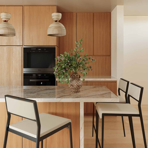 Gale Cream Performance Vegan Leather Stackable Stool - Set of 2 Model: TOV-D69066